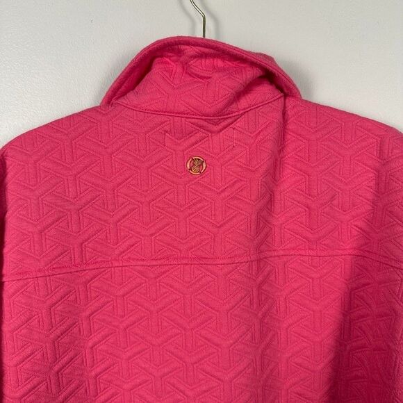 Simply Southern Womens Small Quilted Shacket Pink Button Jacket - Picture 4 of 5